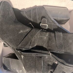 Chelsea & Violet Jane Suede Ankle Zip Up Boots.